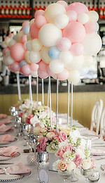 Party Decoration, Flowers abd Bballoon centerpieces.jpg