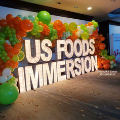 Marquee letters and balloon garland