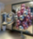 Chrome pink amd silver balloons, helium balloons, balloon numbers