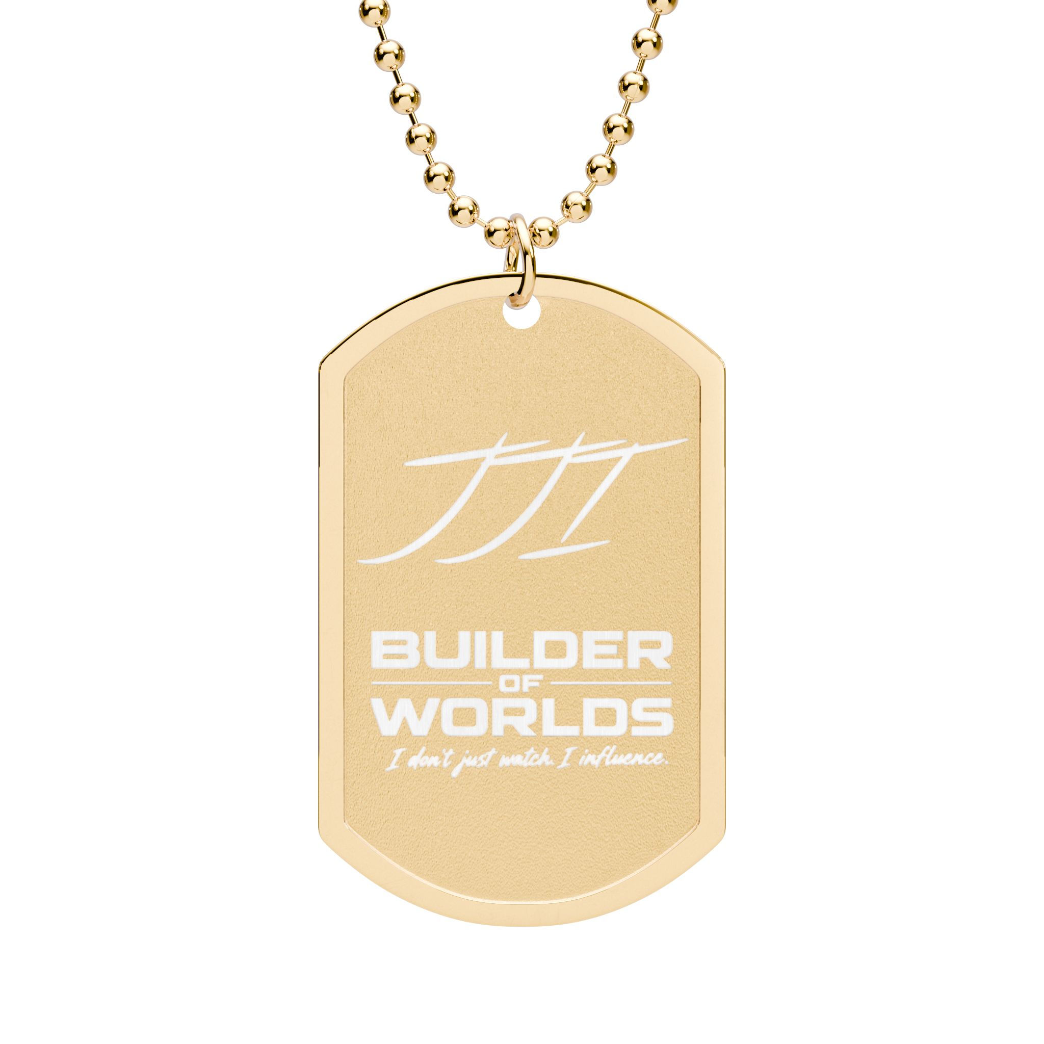 JJI Signature Quiet Luxury Dog Tag with Chain