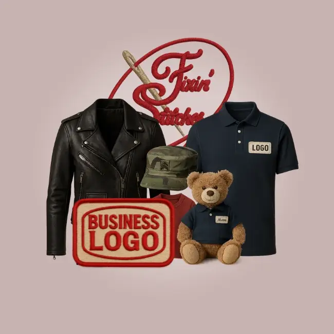 Cluster of Embroidered Clothing Items