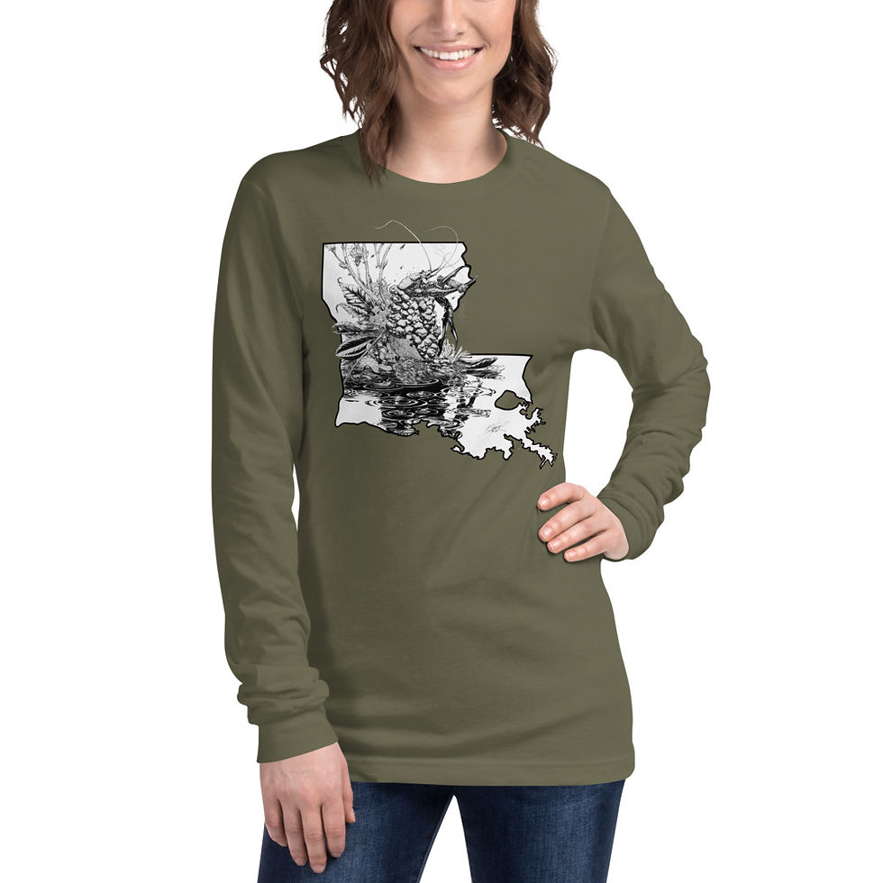 Thumbnail: Crawfish - The Escapee Unisex Long Sleeve Tee