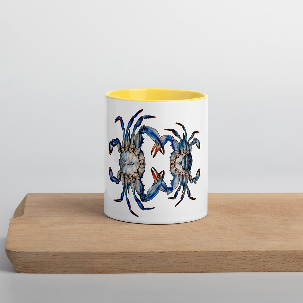 Thumbnail: Blue Crab Mug with Color Inside