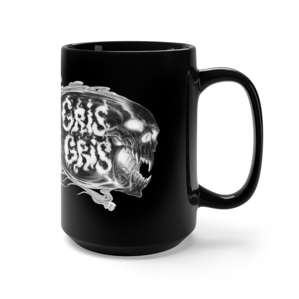 Gris Gris - B&W Fire Black Mug 15oz
