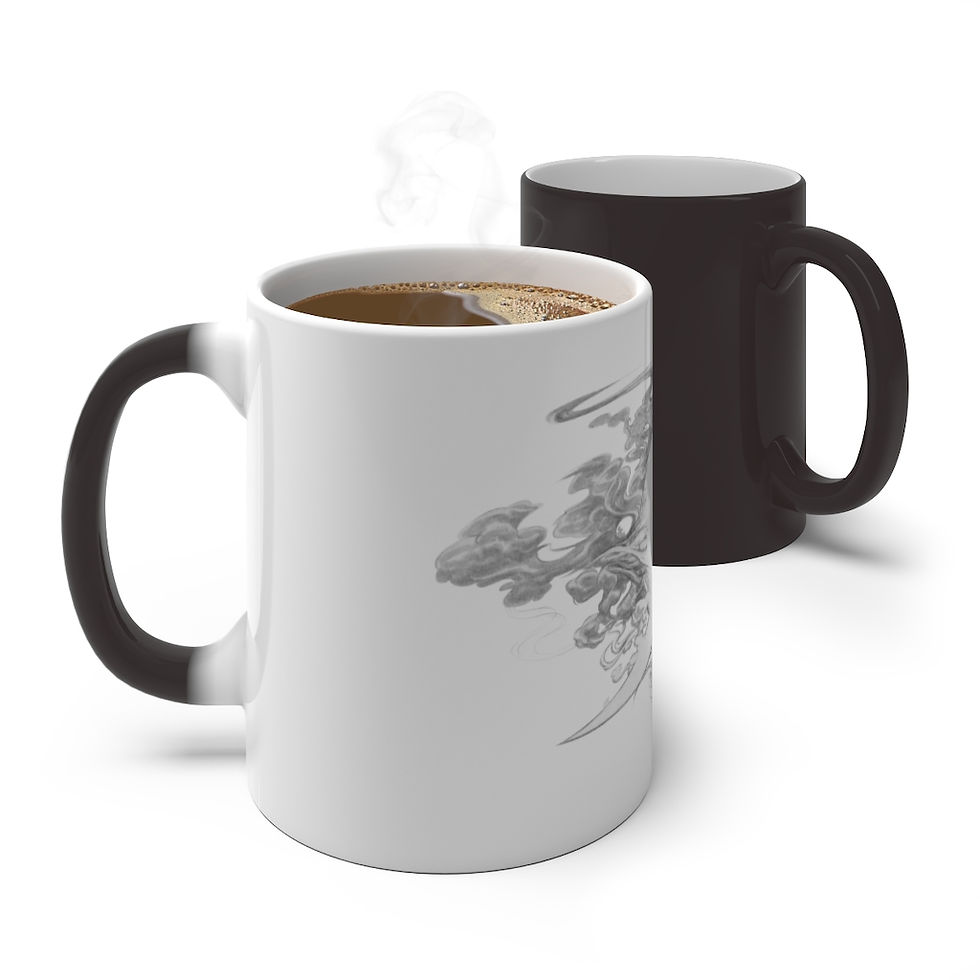 Thumbnail: Gris Gris - B&W Ghost Glossy Magic Mug