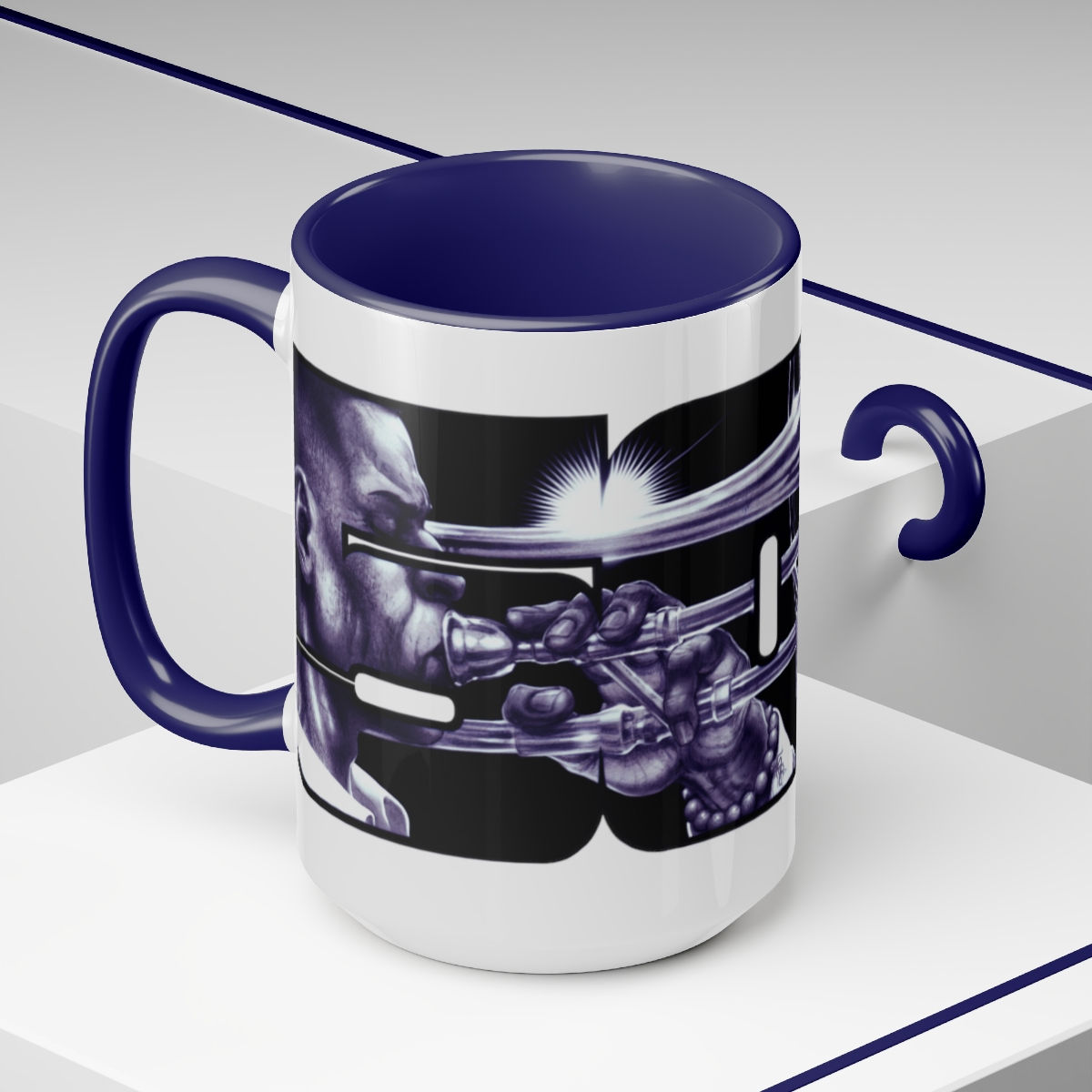 504 - Trombone Two-Tone Coffee Mug, 15oz