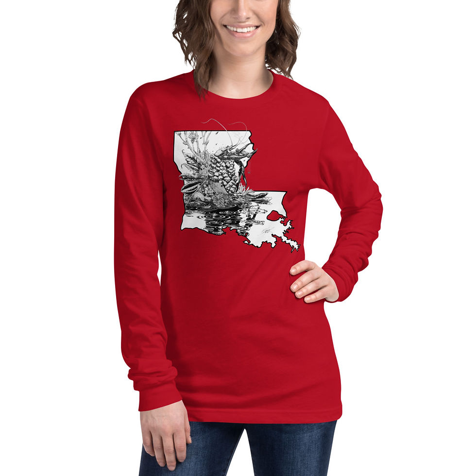 Thumbnail: Crawfish - The Escapee Unisex Long Sleeve Tee