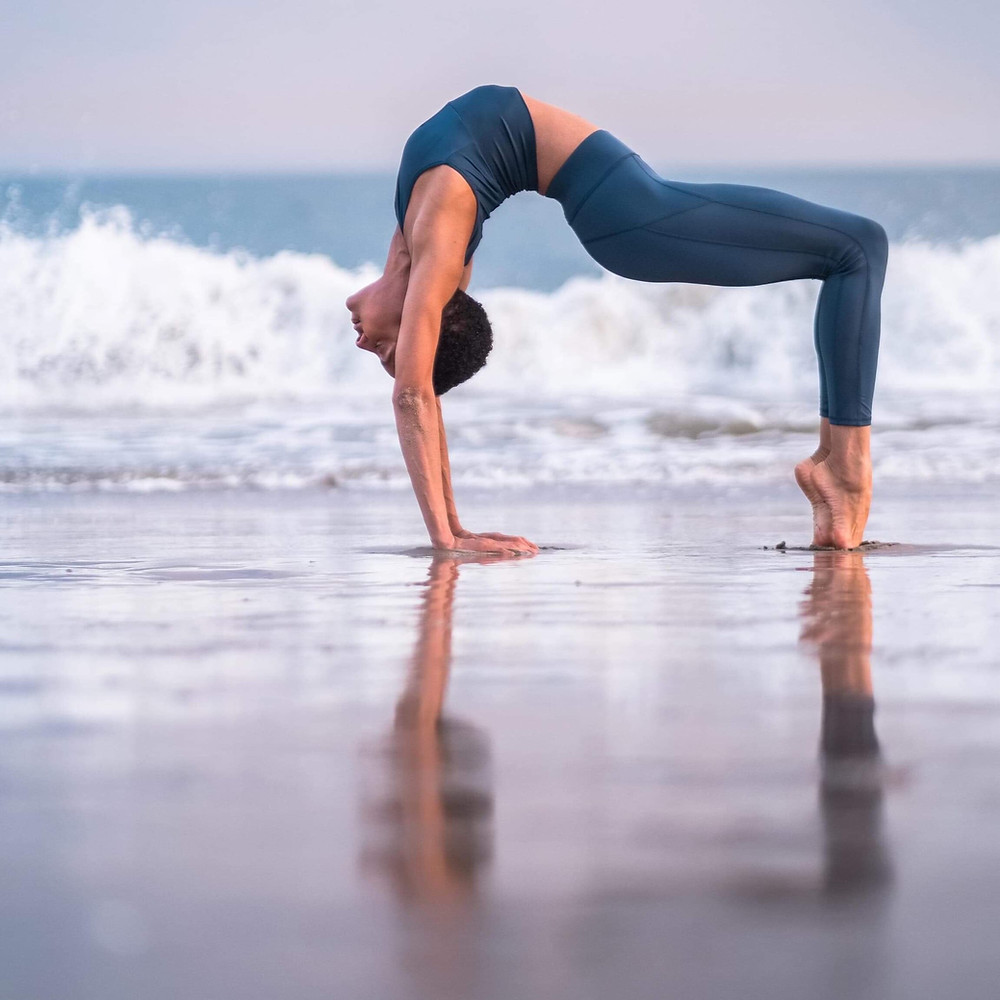 Wheelpose on the beach