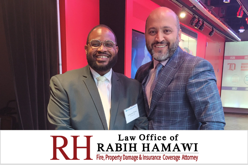 Attorney Rabih Hamawi with Coleman Potts, YLS president 