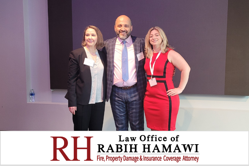 Attorney Rabih Hamawi with Silvia Mansour and Amy Kreig, members of YLS