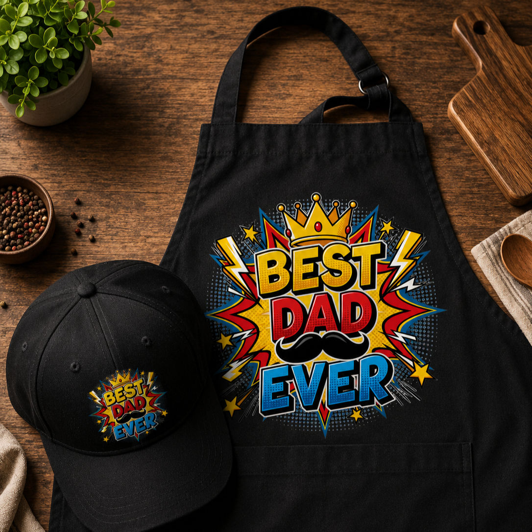 Father's Day Apron and Cap