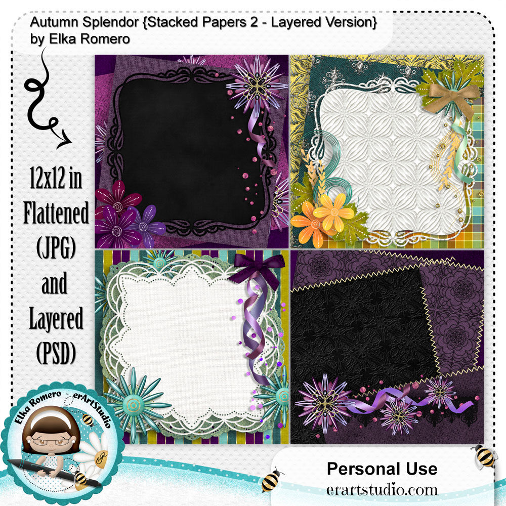 Autumn Splendor {Stacked Papers 2 (Layered Version)}