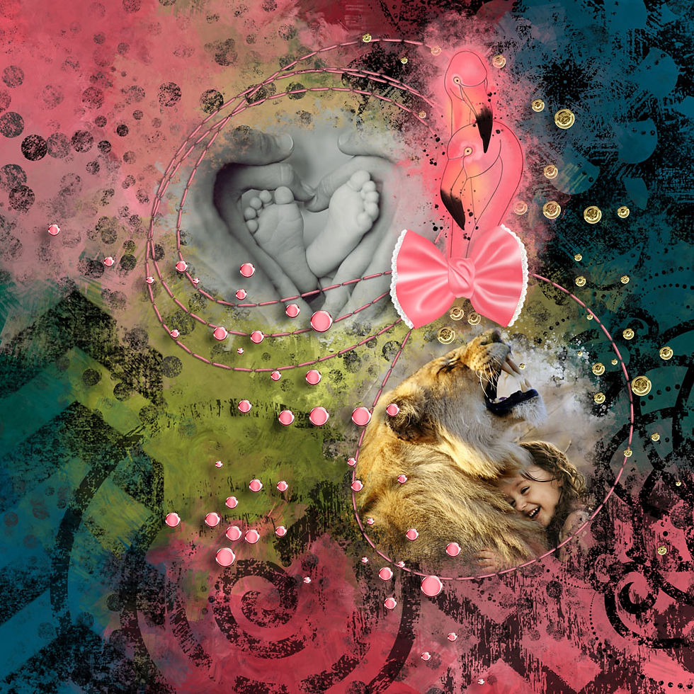 Miniatura: Flamingos Before Summer {Abstract Papers}