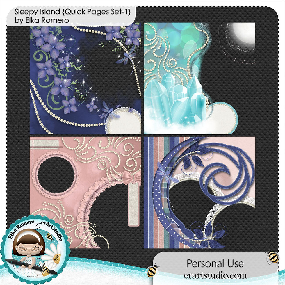 Miniatura: Sleepy Island {Quick Pages Set 1}