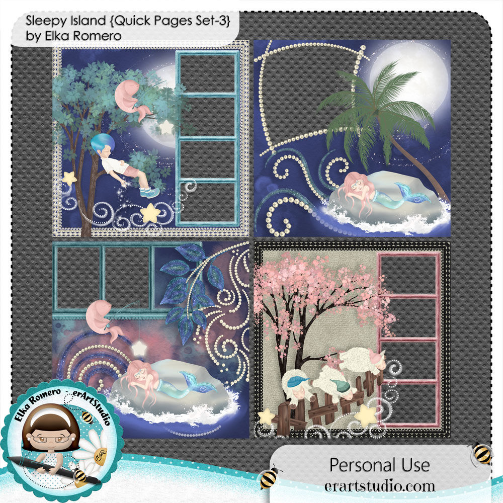 Sleepy Island {Quick Pages Set 3}
