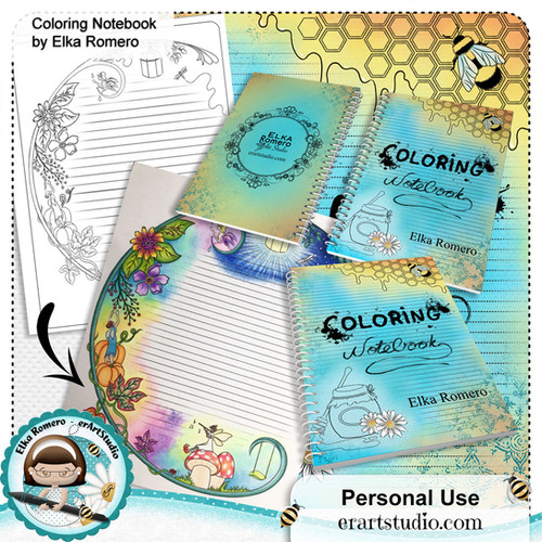 Coloring Notebook {Coloring Pages & Journal} - English Version ...