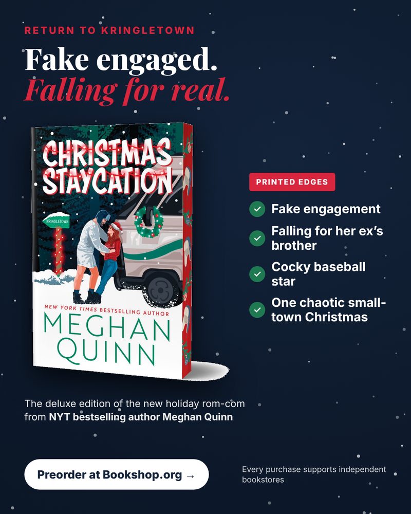 Meta preorder ad for Christmas Staycation by Meghan Quinn
