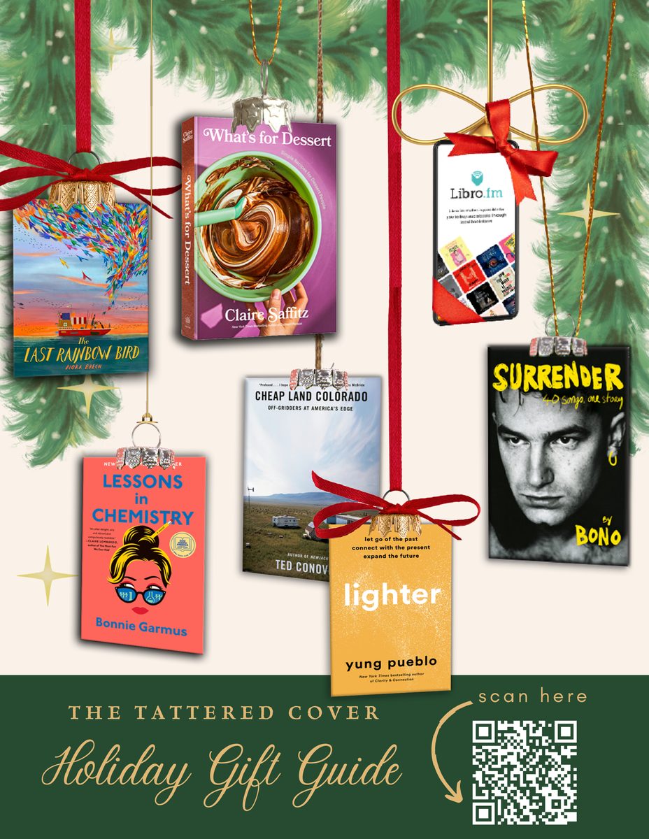 Holiday gift guide graphic for Tattered Cover