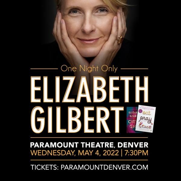 Elizabeth Gilbert author event social graphic
