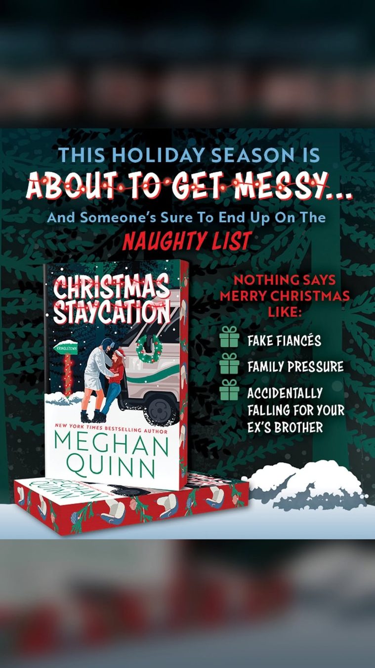 Meta preorder ad for Christmas Staycation by Meghan Quinn