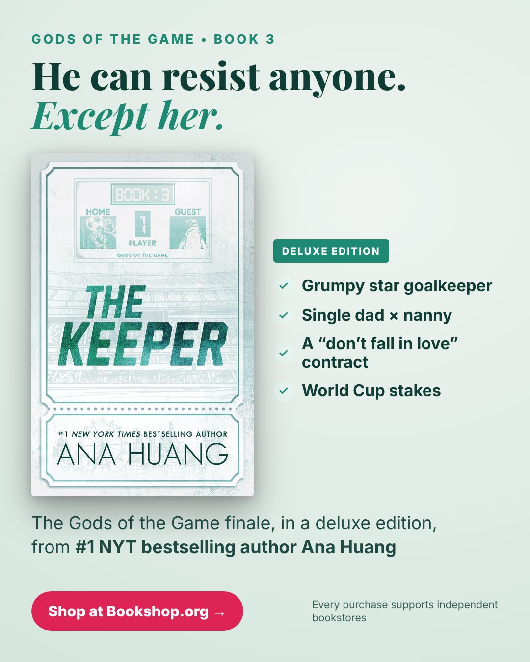Meta trope card ad for The Keeper by Ana Huang