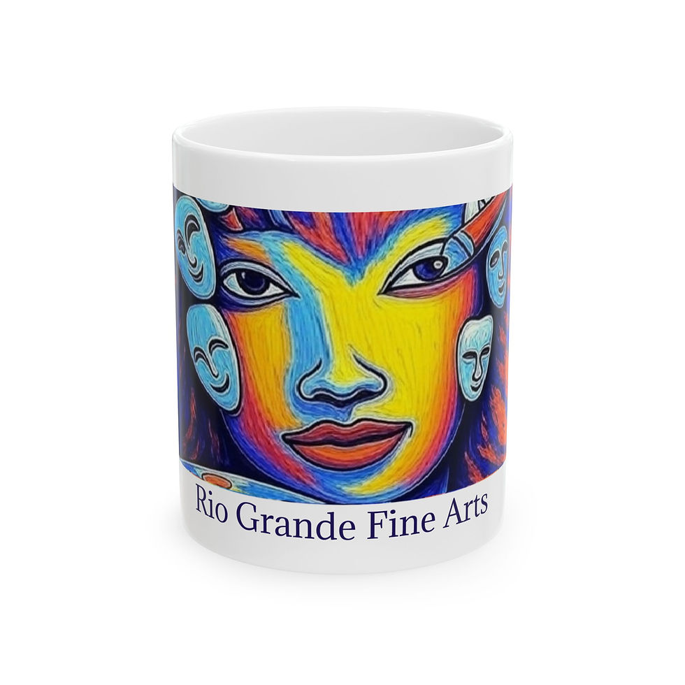 Rio Grande F.A.C.E Logo Vibrant Artistic Ceramic Coffee Mug
