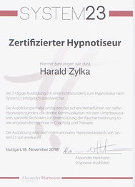 Zertifizierter Hypnotiseur