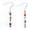 Thumbnail: Glass colourful beaded drop handmade earrings