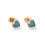 Thumbnail: Gold Heart Stud Earrings in Blue