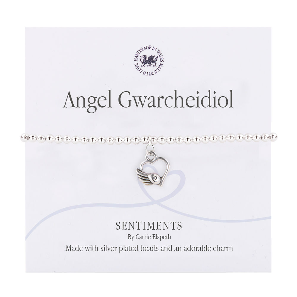 Guardian Angel/Angel Gwarcheidiol Sentiment Bracelet