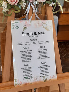 A2 Personalised Acrylic Seating Plan