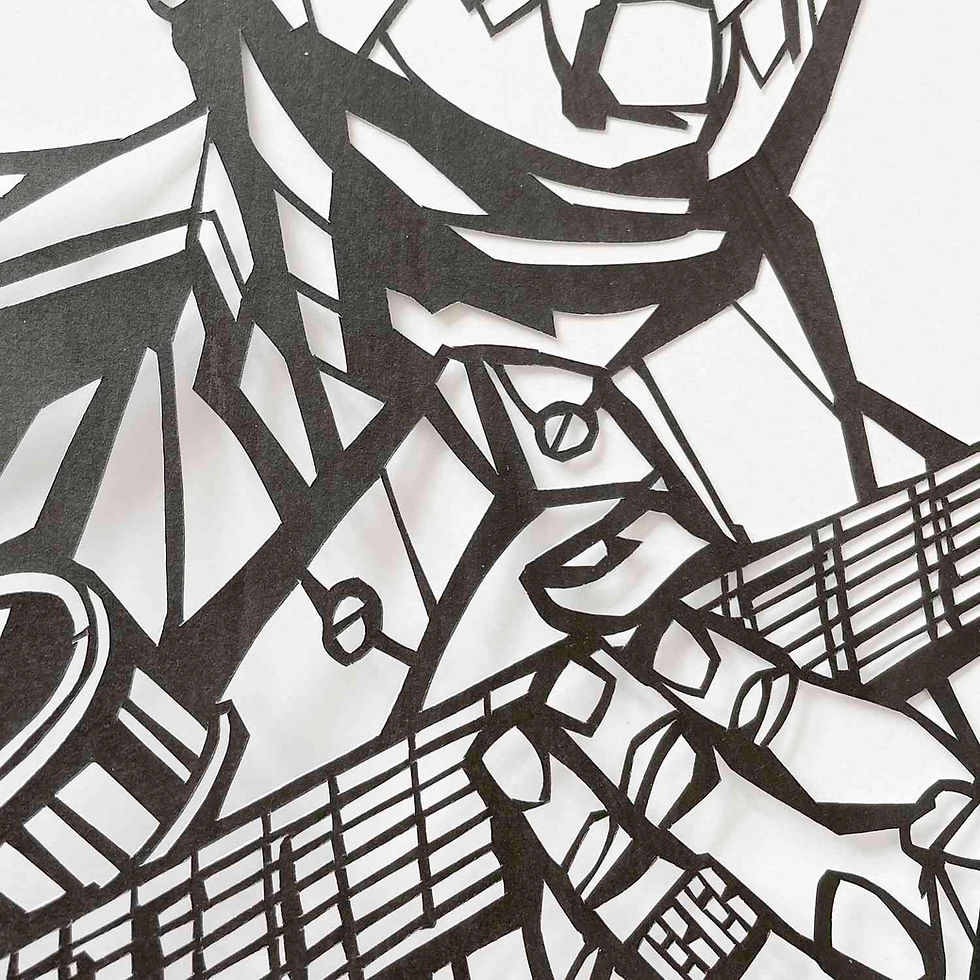 Thumbnail: B.B. King papercut