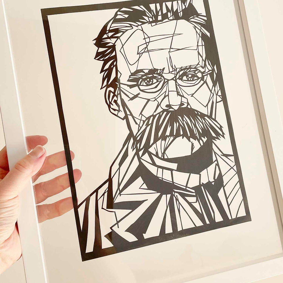 Friedrich Nietzsche papercut