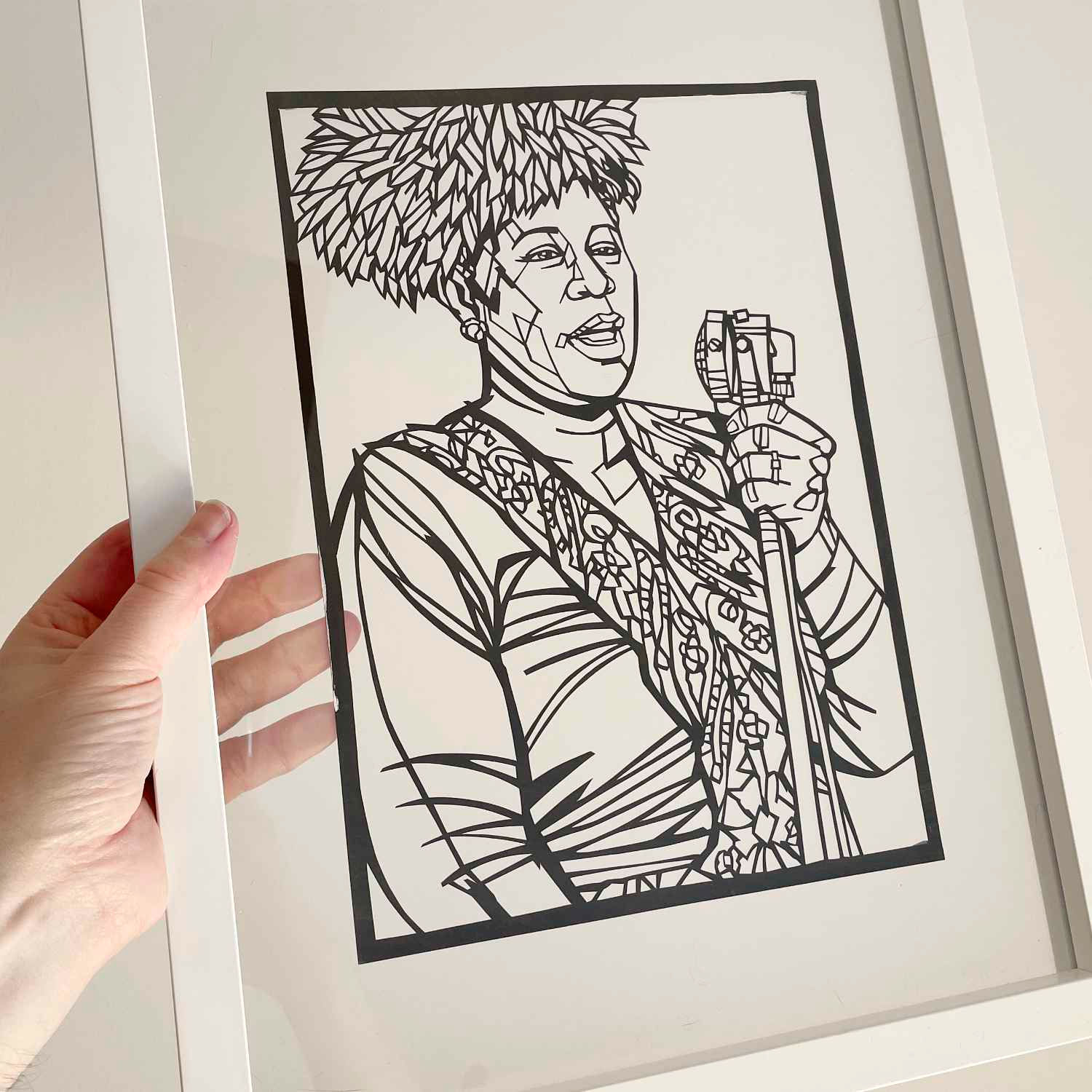 Ella Fitzgerald papercut