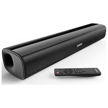 Compact 17-Inch Soundbar with Bluetooth, Optical & AUX Connectivity – Powerful Audio with 3 EQ Modes & Subwoofer Compatibilit