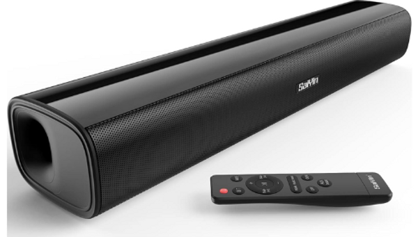 Compact 17-Inch Soundbar with Bluetooth, Optical & AUX Connectivity – Powerful