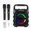 Miniatura: Portable Bluetooth Karaoke Speaker with Dual Wireless Microphones – High-Powered Sound System with LED Lights & Remote Contro