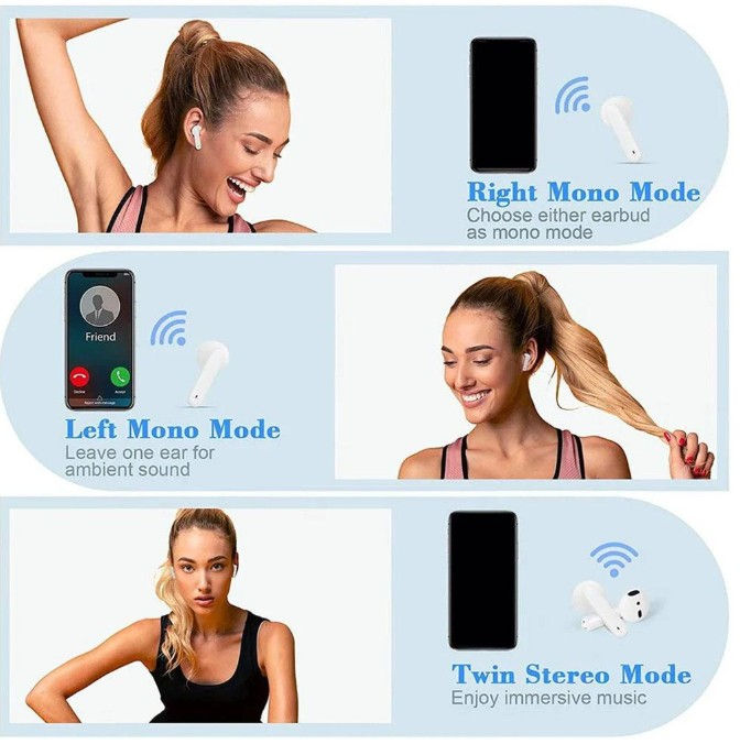 Miniatura: Listenvo G03 True Wireless Bluetooth Earphones – Pink