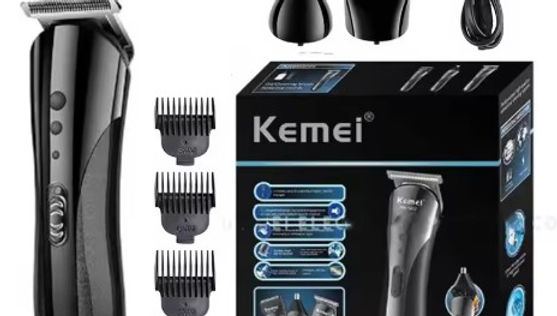 Kemei KM-1407 3-in-1 Rechargeable Electric Hair Clipper – Beard Trimmer & Shaver