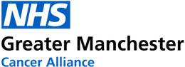 NHS Cancer Alliance logo featuring the white NHS wordmark inside a blue rectangular box. Beneath the logo, the words “Cancer Alliance” appear in blue text on a white background. The design uses the NHS brand colours of blue and white with a clean, professional layout.