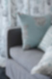 Weaver bird curtain with cushions