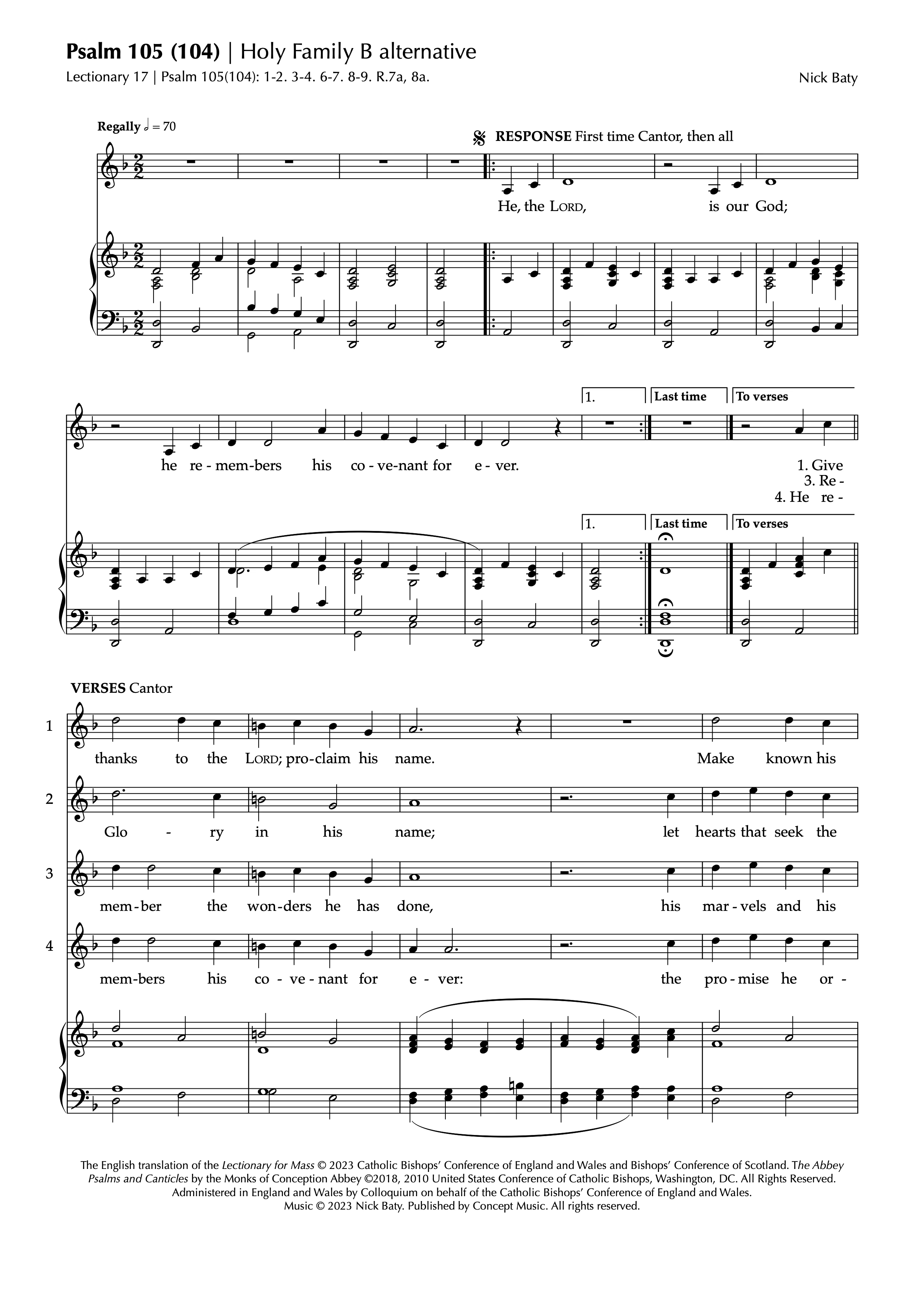 Psalm 105: Nick Baty