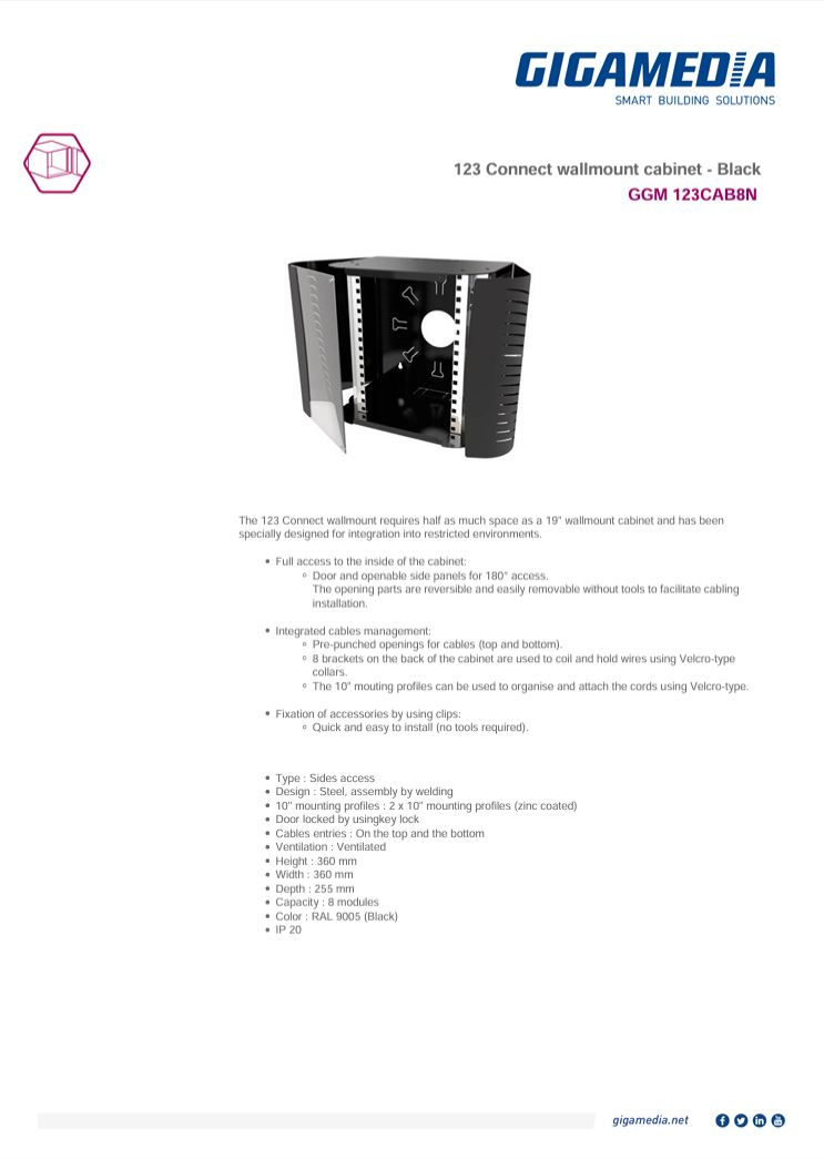 fiche tech coffret connect