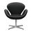 Thumbnail: Arne Jacobsen 'Swan' Chair for Fritz Hansen in Leather Upholstery (Cat. 5) two enlighten black