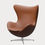 Thumbnail: Arne Jacobsen 'Egg' Chair for Fritz Hansen in Leather Upholstery (Cat. 3) two enlighten brown
