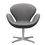 Thumbnail: Arne Jacobsen 'Swan' Chair for Fritz Hansen in Leather Upholstery (Cat. 5) two enlighten grey