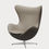 Thumbnail: Arne Jacobsen 'Egg' Chair for Fritz Hansen in Leather Upholstery (Cat. 3) two enlighten grey