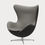 Thumbnail: Arne Jacobsen 'Egg' Chair for Fritz Hansen in Leather Upholstery (Cat. 3) two enlighten grey darker