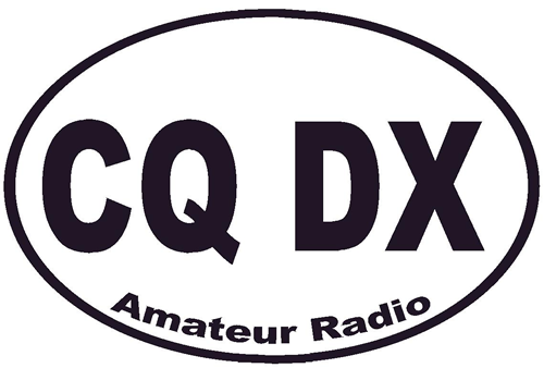 CQ DX amateur radio bumper sticker