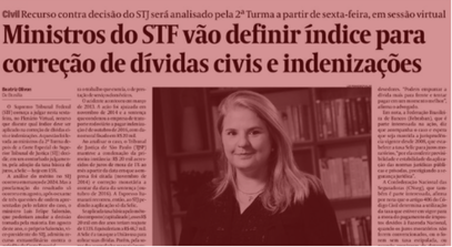 Ministros do STF vão definir Ãndice para correção de dÃvidas civis e indenizações